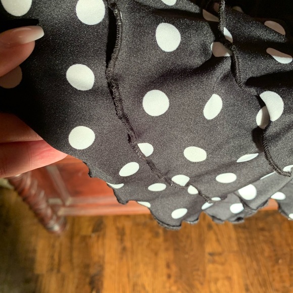 NWOT Madison Leigh Black Polkadot Shift Dress 14 - Picture 8 of 16